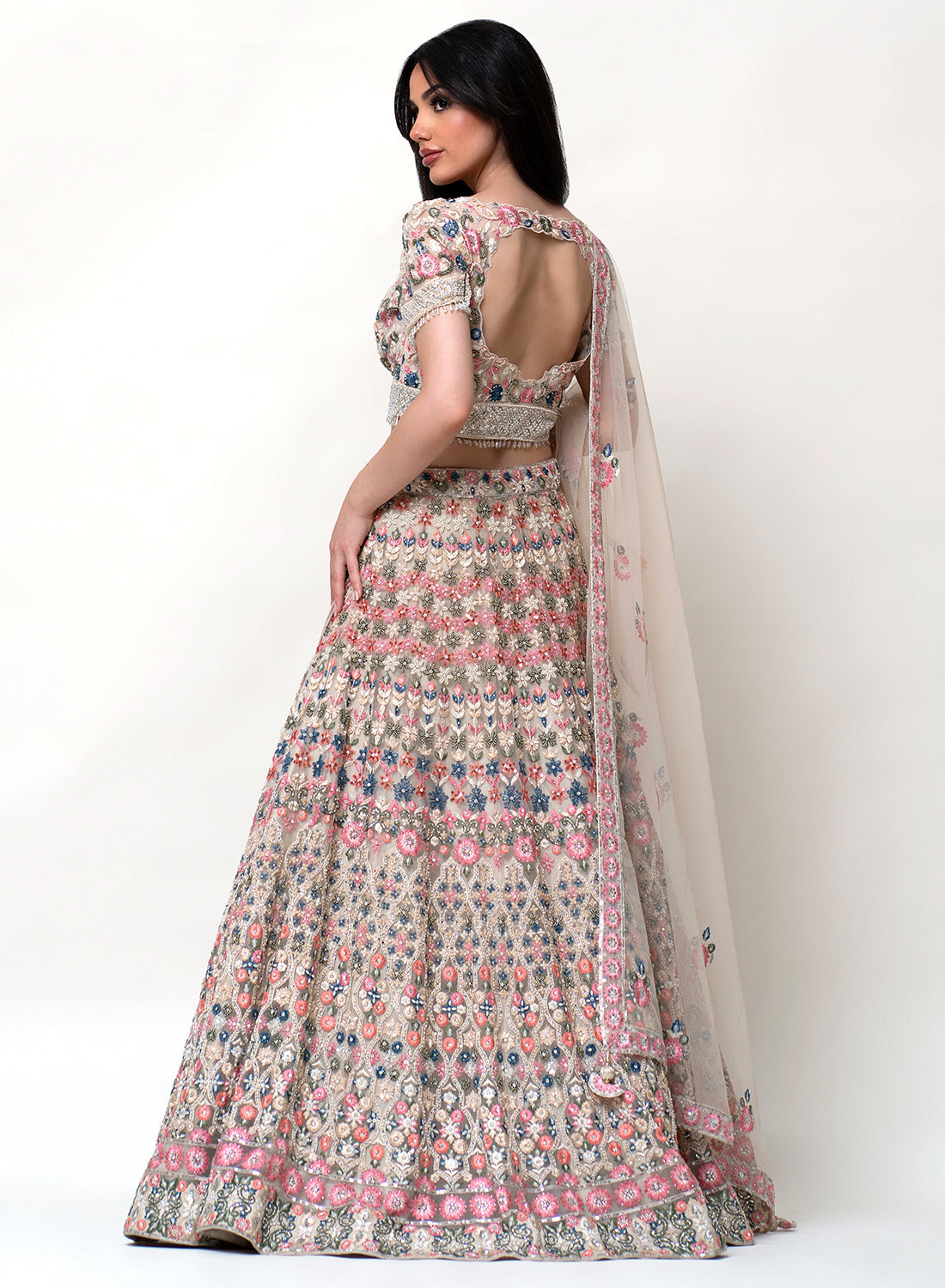 Panache - Ivory Multicolour Lehenga Choli P010